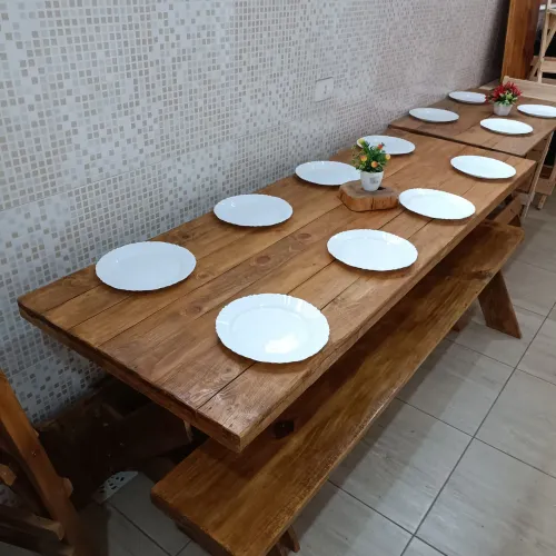Mesa nova rústica para área externa 