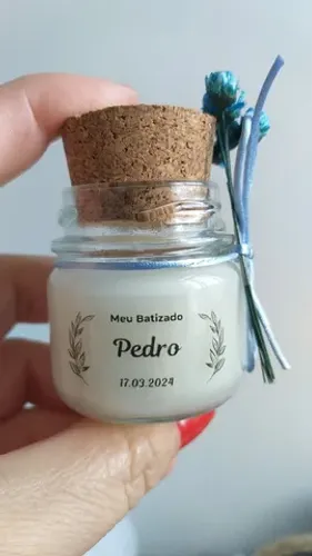 Lembrancinha Personalizada - Velas Perfumadas - Batizado 