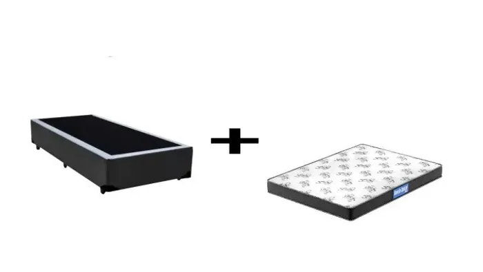 Base Box Solteiro + Colchão D33 14cm
