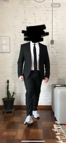terno zara conjunto blazer calça preto