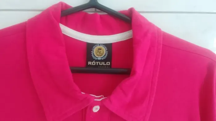 Camisa Polo da Rotulo tamanho G cor rosa