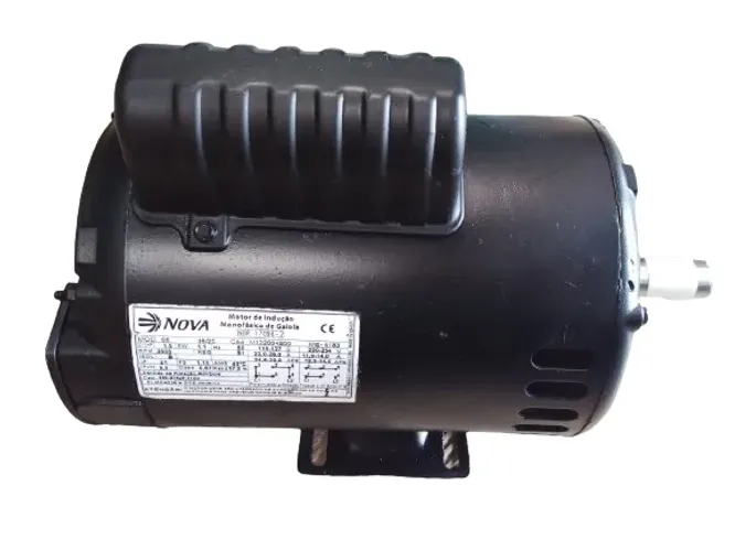 Motor Elétrico Nova Motores Monofásico 1,5 cv - 2 pólos Alta rotação 3505 rpm Seminovo