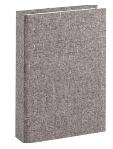 Livro Caixa linho cinza ESCURO: 25x18x4cm (AxLxP)