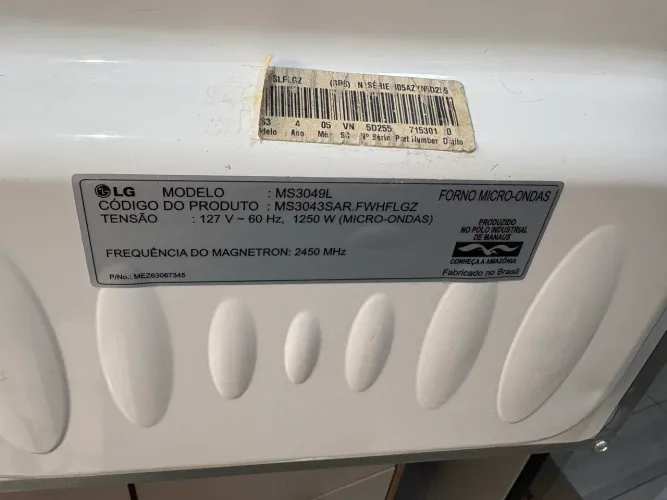 Forno Microondas LG para retirada de peças 