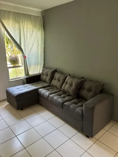 Sofá 4 lugares com chaise 2,50 largura promoção R$ 1.060,00 a vista