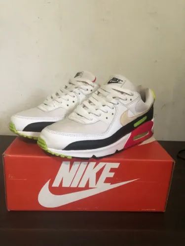 TÊNIS NIKE AIR MAX 90 WHITE VOLT RUSH PINK