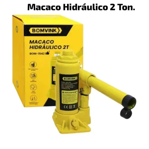 Macaco Hidráulico Levantar Carro Ferramenta Automotivo Universal Resistente 2T Garrafa