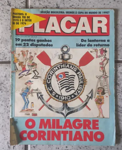 Revista Placar n° 893 13/07/1988 Corinthians pôster Internacional seleção brasileira 1970