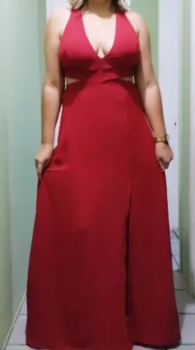 Vestido longo vermelho novo