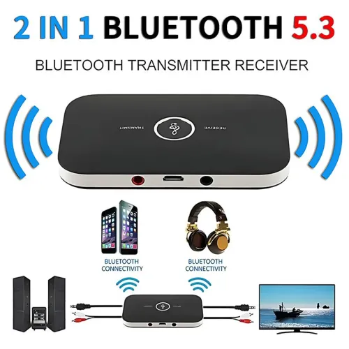  Receptor Bluetooth 5.3 2 em 1 Inteligente 