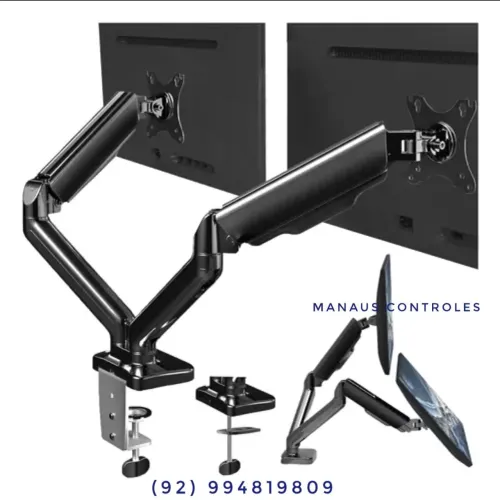 Suporte para Monitor Duplo Braço Articulado Ergonômico