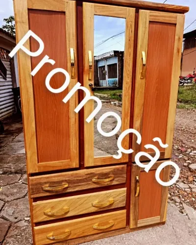 Guarda roupa de solteiro 3 portas - novo