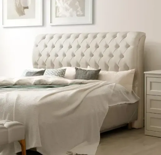 Cabeceira Turim Solteiro Bege frete grátis