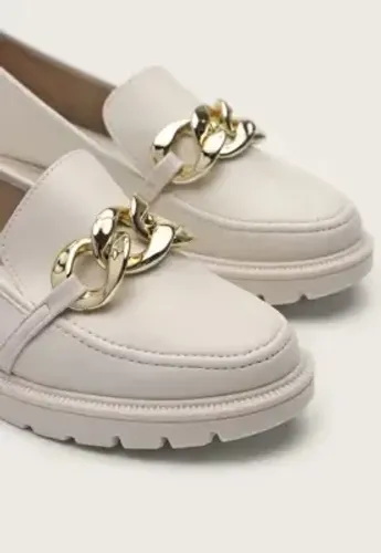 Mocassim Beira Rio Corrente Off-White Tam38