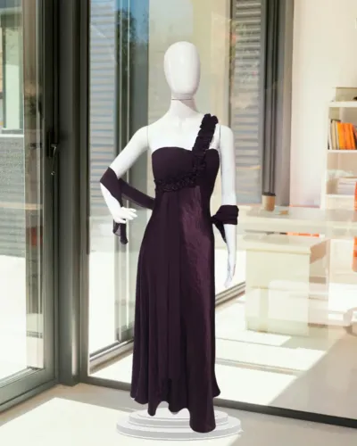 Vestido Longo de Festa com Alça Única