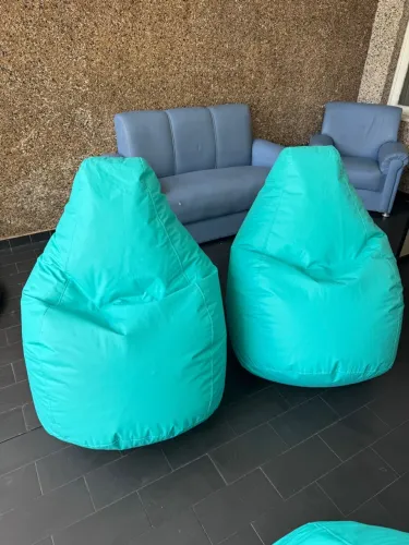 Puff Pera Azul Turquesa 