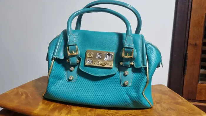 Bolsa Carmen Steffens Verde couro impecável