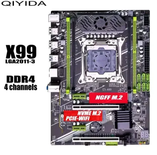 Kit Xeon-placa Mãe X99 + Xeon 2680 V4 + 24 Gb DDR4 + RX550 + Wi-Fi