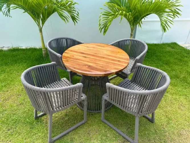 CONJUNTO DE ÁREA ROMA COM TAMPÃO EM MADEIRA