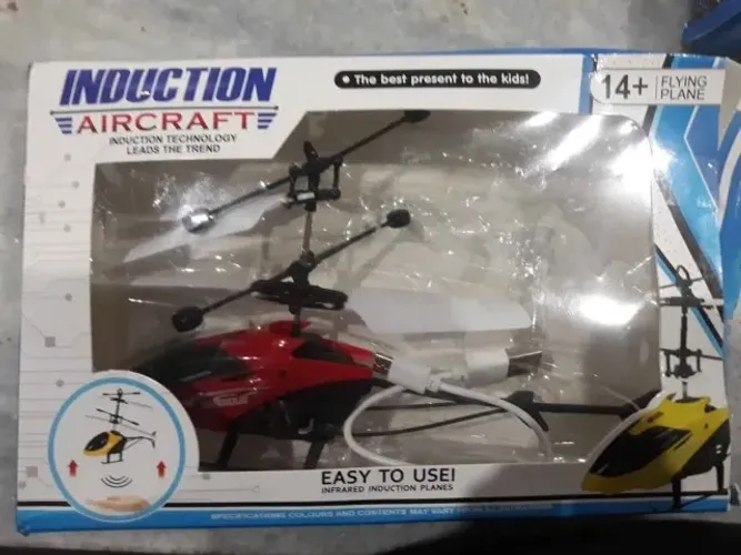 HELICÓPTERO NOVO, NA CAIXA - VOA DE VERDADE - CARREGA POR USB