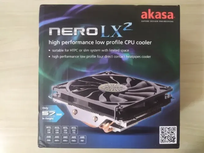 Cooler Para Processador Akasa Nero LX2, Intel e AMD, 120x120 - AK-CC4016EP01