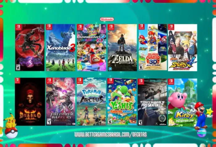 Naruto 3 Bayonetta Mario Diablo Pokemon Yoshi Kirby Tony Skate Zelda Xenoblade Smash
