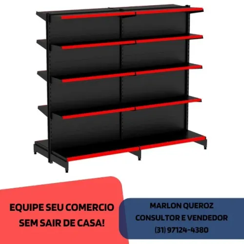 Gondola de Centro Polar 30x40 Preta 1,70x1,00