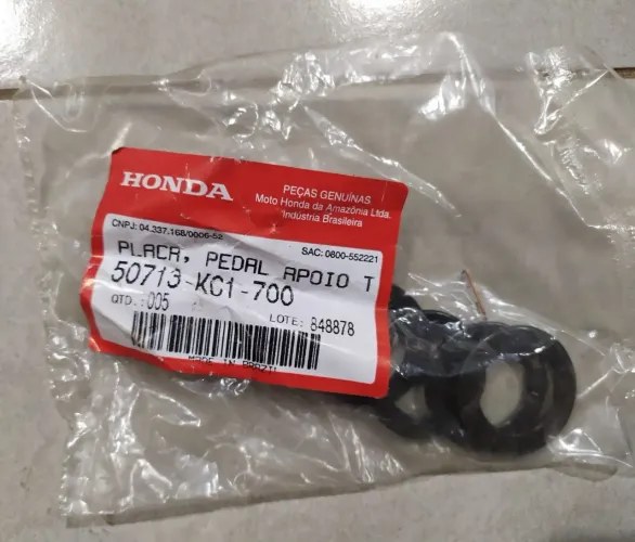 Placa Arruela do pedaleira traseira original Honda