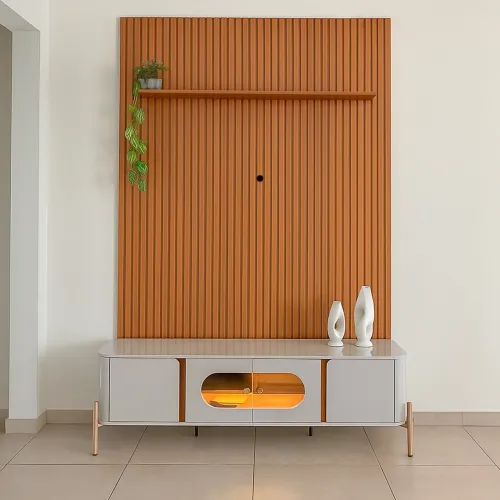 Painel Ripado até 75? + Rack Júlia com LED tt43