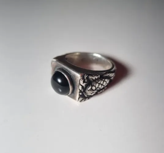 Anel Onis Carpa e Dragão Prata 925 - Germano Agustini 