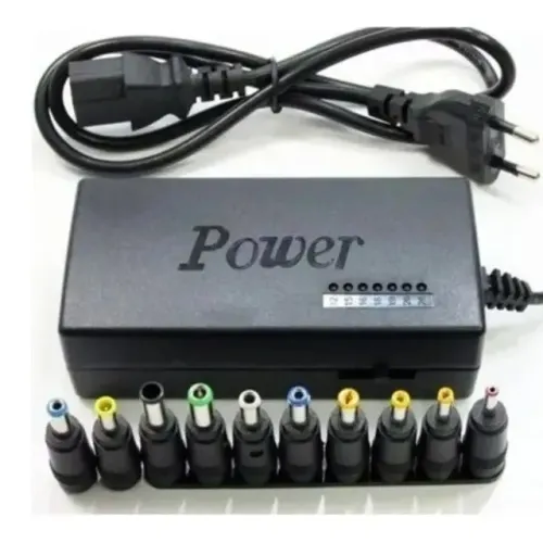 Fonte Universal Notebook Laptop Monitor Bivolt c/ Cabo 12-24V 9 conectores