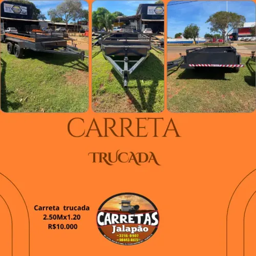 Carretinha Reboque Trucada varias medidas