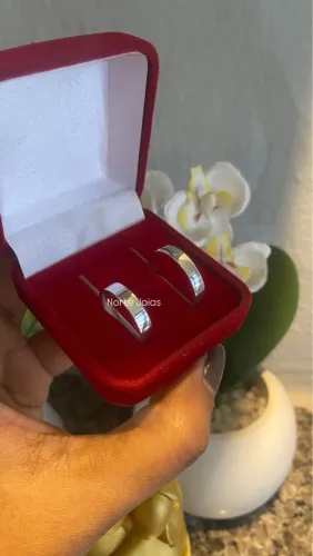 Alianças de Compromisso de Prata, Namoro, 4mm