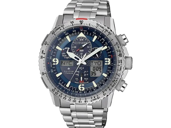 Relógio Citizen Radiocontrolado Skyhawk Super Titanium