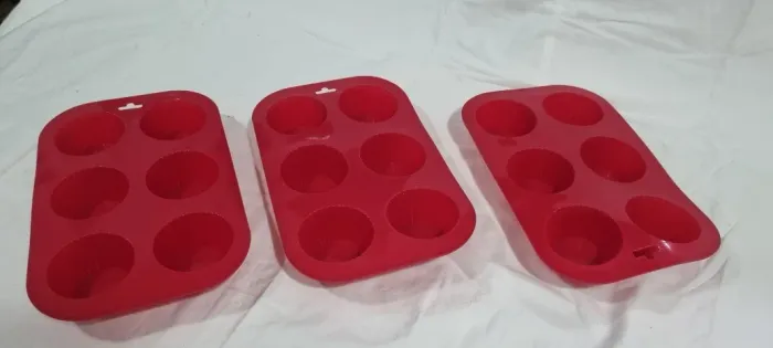 Formas de silicone para cupcakes ou muffins (Pack com 3 unidades) 