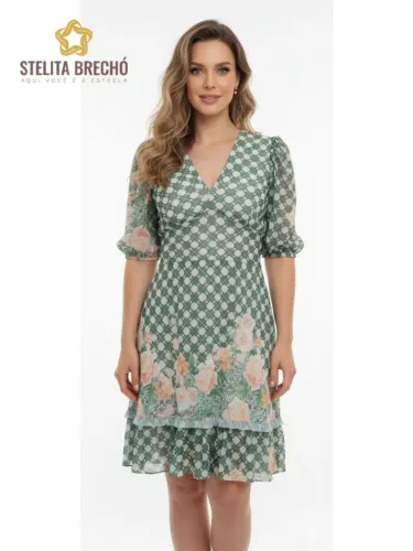 Vestido Floral Estampado - P/M