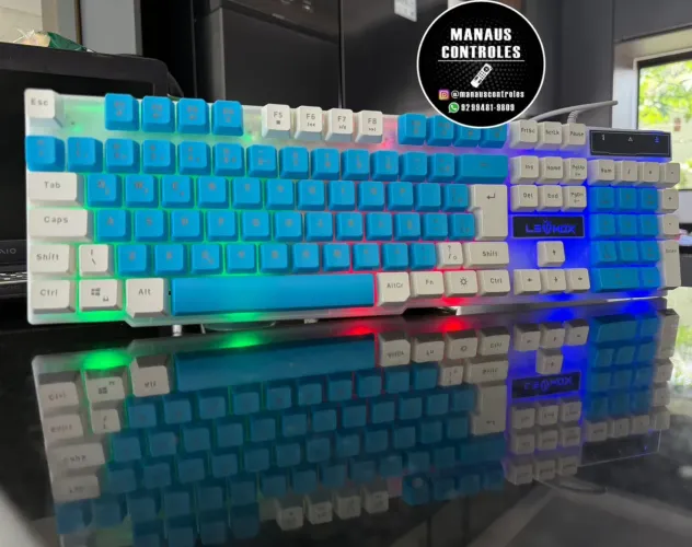 Teclado Gamer RGB cores disponíveis