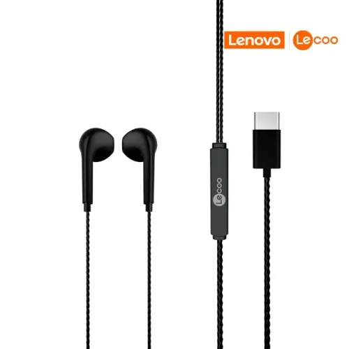 Fone de Ouvido Auricular USB-C Lecoo EH104 Preto - WZetta