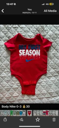 body Nike 3-6 meses