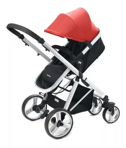 Carrinho de passeio bebê com berço hero fisher price vermelho em perfeito estado