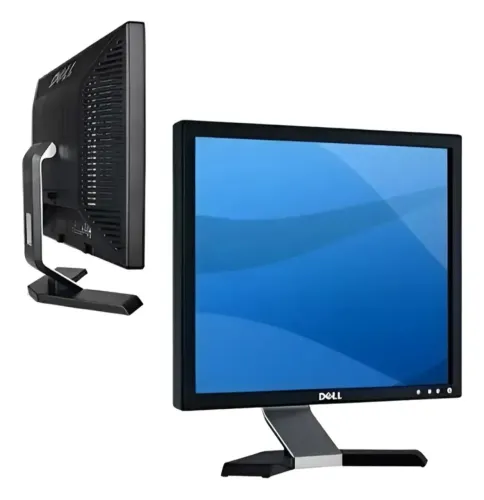 Monitor Dell LCD 15 Polegadas quadrado com cabos 