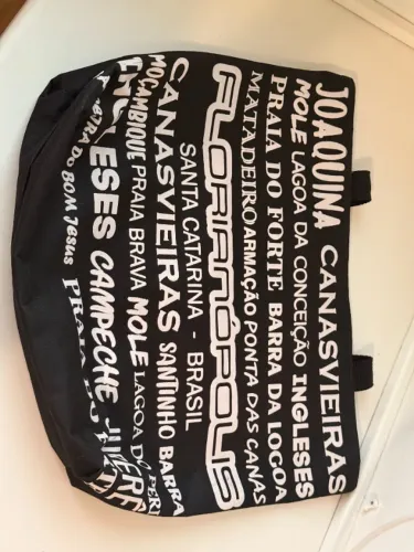 Bolsa Praia Preta c/ Zíper