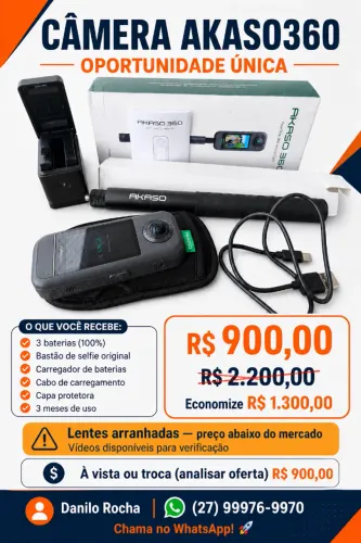 CÂMERA AKASO360 ? OPORTUNIDADE REAL!