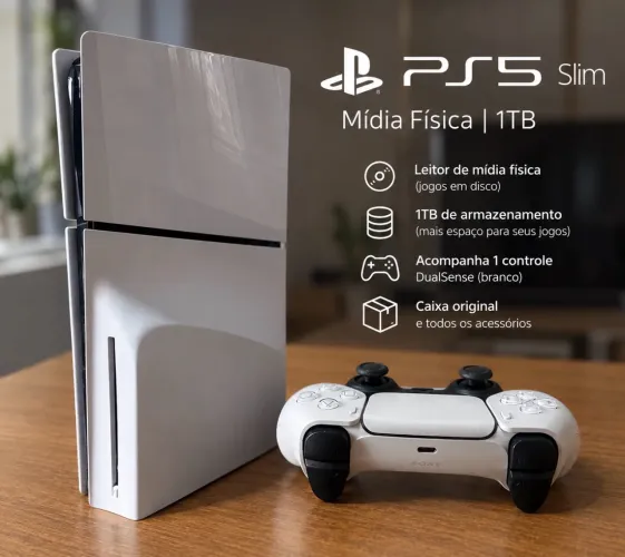 Play 5 Slim 1 TB mídia física