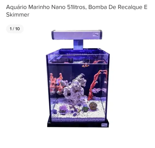 Aquário Marinho 51L com Móvel e Skimmer novo!!!!