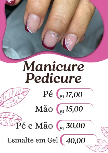 Unhas de gel, manicure e pedicure