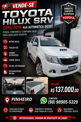 Toyota Hilux CD SRV D4-d 4X4 3.0 TDI Diesel AUT 2015