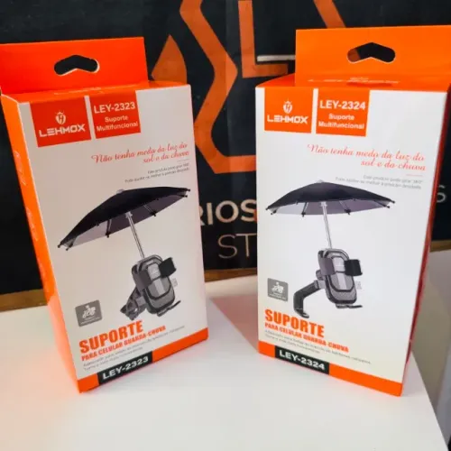 Suporte de Celular para Moto ou bike - modelo Guarda-Chuva - Guarda-Sol