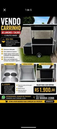 Carrinho de caldos e lanche 