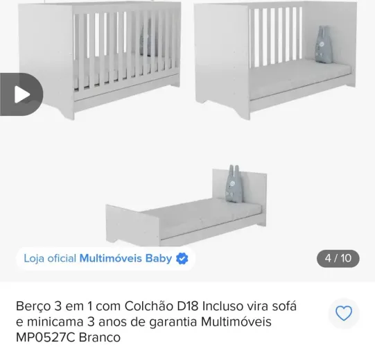 Berço 3 em 1